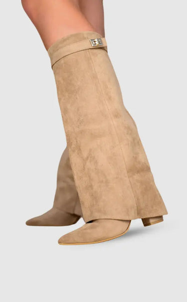 Elegant Women's Knee High Boots – Black Leather or Suede with Slim Design for All-Day Comfort and Versatile Style 1