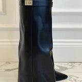 Elegant Women's Knee High Boots – Black Leather or Suede with Slim Design for All-Day Comfort and Versatile Style 9