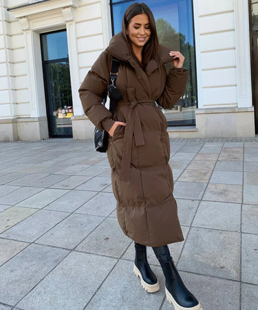 Elegant long winter jacket for women 5