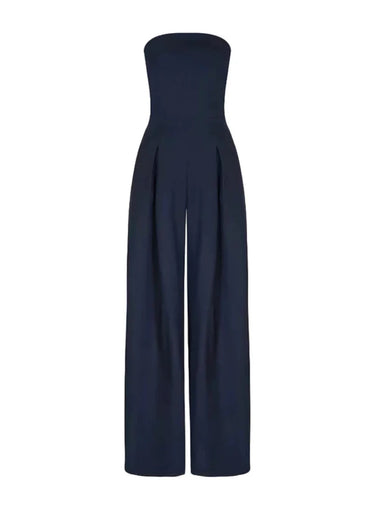 Elegant strapless jumpsuit for women – loose fit for summer 1