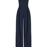 Elegant strapless jumpsuit for women – loose fit for summer 2
