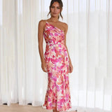 Elfriede | Elegant one-shoulder floral dress – Feminine chic for special occasions 0