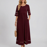 Ella Black Sheer Dress – Flattering O-Neck Design for Effortless Summer Style 0