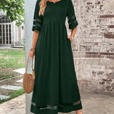 Ella Black Sheer Dress – Flattering O-Neck Design for Effortless Summer Style 3
