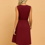 Elli Casual Summer Dress – Light V-Neck Sleeveless Style for Effortless Warm Weather Chic 1