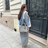 Hadley | Women’s Denim & Shearling Jacket | Sleeveless Vintage Charm 2