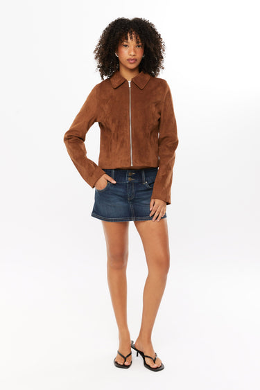 Tula | Women’s Faux Suede Jacket | Cropped & Chic 3