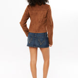 Tula | Women’s Faux Suede Jacket | Cropped & Chic 4