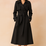 Emilia Long Trench Coat – Stylish Belted Design for Transitional Seasons 0