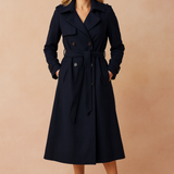 Emilia Long Trench Coat – Stylish Belted Design for Transitional Seasons 2