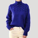 Emma | Women’s Spring Cable High-Neck Sweater 1