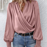 Eva Blouse | Elegant Long-Sleeve Wrap Blouse 2