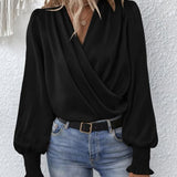 Eva Blouse | Elegant Long-Sleeve Wrap Blouse 3