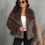 Faux Fur Jacket Women, Fluffy Outerwear for Stylish Comfort - Elegant Cozy Coat for All Occasions 3