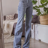 Flare Jeans with Back Star Patch 1