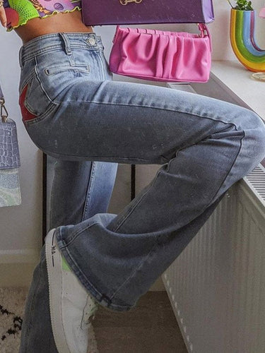 Flare Jeans with Back Star Patch 3