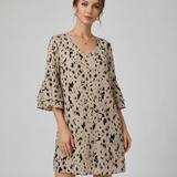 Floral Elegance Double-Layer Dress – Playful Flare Sleeves for Summer Events 1