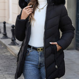 Florence | Elegant Quilted Puffer Coat with Faux-Fur Hood - Lumina 0