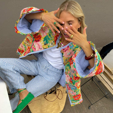 Women’s Elegant Floral Jacket - Yrsa 2