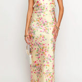 Gabriella Yellow Bloom Maxi Dress 1