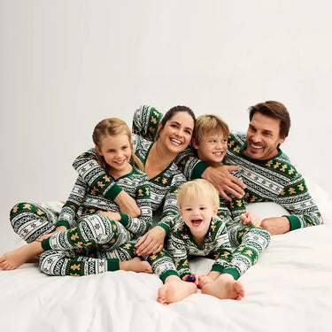 Gingerbread Man Vintage Print Christmas Pajamas Family Set 2025 New Year Men Women Kids Baby Gog Clothes Xmas Home Loungewear 1