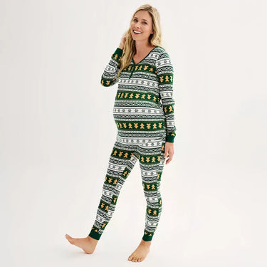 Gingerbread Man Vintage Print Christmas Pajamas Family Set 2025 New Year Men Women Kids Baby Gog Clothes Xmas Home Loungewear 3