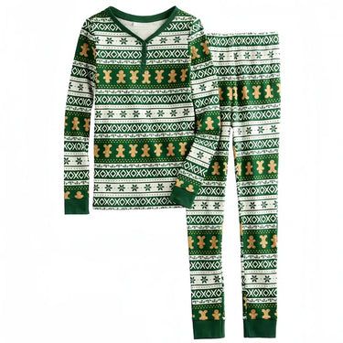 Gingerbread Man Vintage Print Christmas Pajamas Family Set 2025 New Year Men Women Kids Baby Gog Clothes Xmas Home Loungewear 5