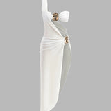 Gold Detail Three-piece Bikini With Cover-Up set 4