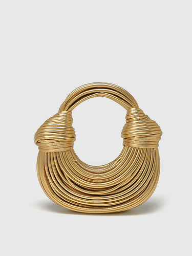 Golden Twisted Hoop Bag 0