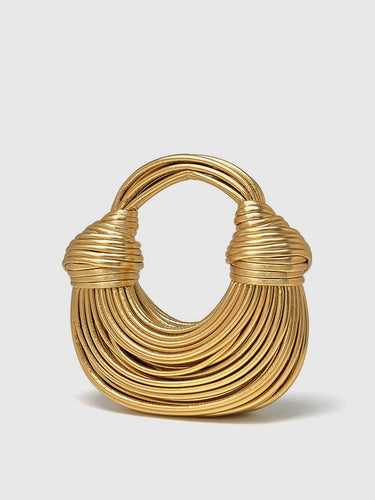 Golden Twisted Hoop Bag 1