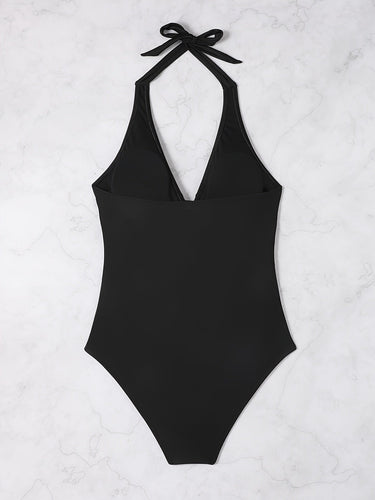 Halter Neck Backless V-Neck Swimsuit for Women 5