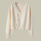 Harper | Women’s Cross Button V Neck Merino And Wool Sweaters 4