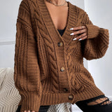 Hearthside Cable Knit Slouch Cardigan 5