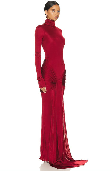 Helsa Slinky Jersey Sarong Maxi Dress 2