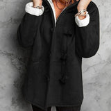 Hooded Coat in Soft Cashmere Feel Fabric 0