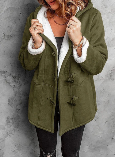 Hooded Coat in Soft Cashmere Feel Fabric 7