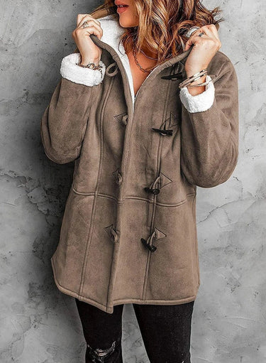Hooded Coat in Soft Cashmere Feel Fabric 8