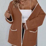 Jane | Women's Open Front Pocket Long Sleeve Cardigan 3