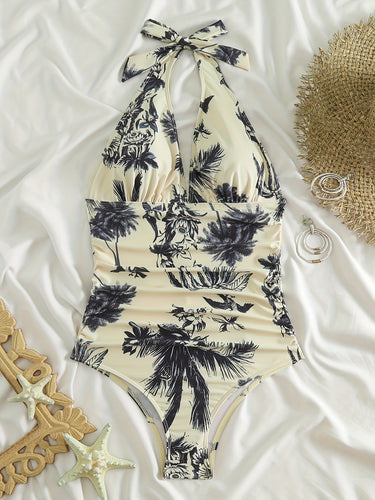 Jardim Print V-Neck Swimsuit with Tummy Control 4