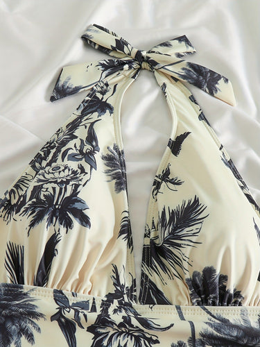 Jardim Print V-Neck Swimsuit with Tummy Control 5
