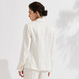 KL7613666 Linen Blazer Jacket – Chic Breathable Summer Outerwear 4