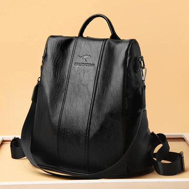 Kangaroo Women's Large Capacity Travel Backpack Soft Leather Anti-Theft Fashion Simple Multifunctional Ladies Bag Casual Travel 0