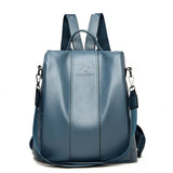 Kangaroo Women's Large Capacity Travel Backpack Soft Leather Anti-Theft Fashion Simple Multifunctional Ladies Bag Casual Travel 4