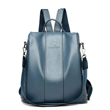 Kangaroo Women's Large Capacity Travel Backpack Soft Leather Anti-Theft Fashion Simple Multifunctional Ladies Bag Casual Travel 4