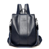 Kangaroo Women's Large Capacity Travel Backpack Soft Leather Anti-Theft Fashion Simple Multifunctional Ladies Bag Casual Travel 7