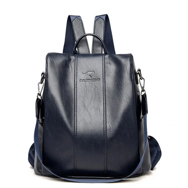 Kangaroo Women's Large Capacity Travel Backpack Soft Leather Anti-Theft Fashion Simple Multifunctional Ladies Bag Casual Travel 7