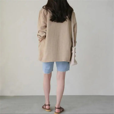 Korean Herringbone Blazer – Casual Loose Fit for Spring & Summer 3