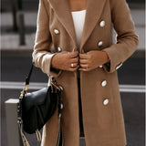 Korean Streetwear Wool Coat Women – Stylish Long Sleeve Autumn Jacket 3