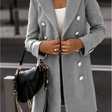 Korean Streetwear Wool Coat Women – Stylish Long Sleeve Autumn Jacket 5
