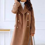 Korean Wool Coat – Double-Breasted Elegant Design for Cozy Autumn Style 8